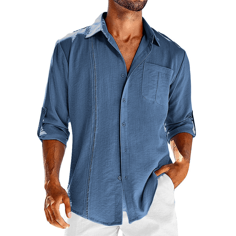 Adrien|Camisa cubana de lino de corte relajado