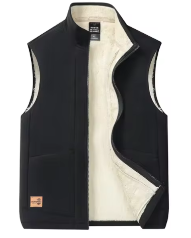 Chaleco de invierno forrado de abrigo para hombre