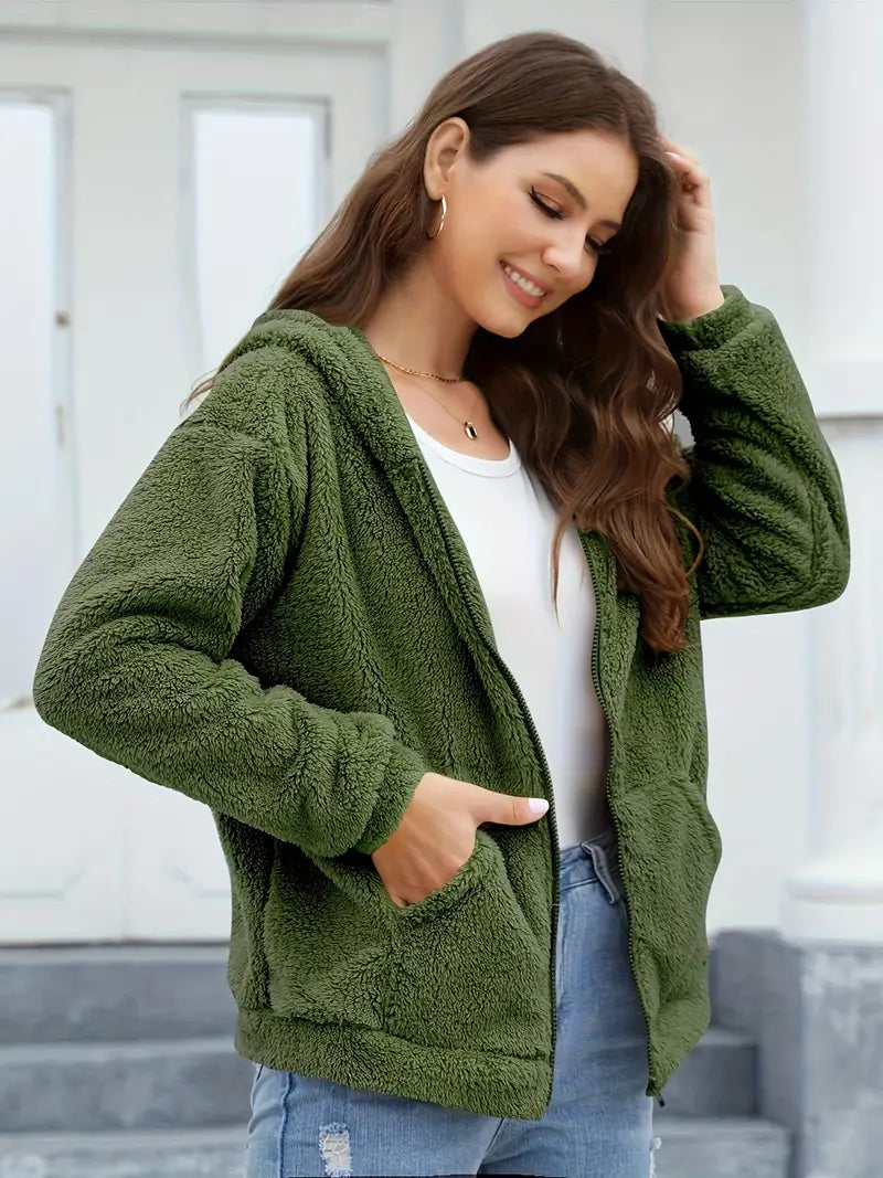 Lea | Chaqueta polar de invierno para mujer con capucha