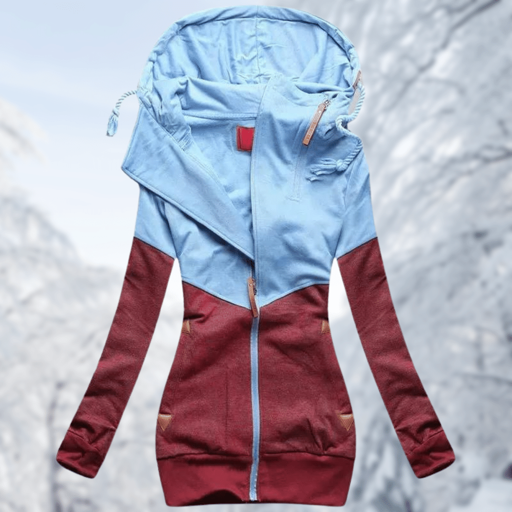 Chaqueta deportiva con capucha y detalles de color | Perfecta para actividades de ocio para mujeres