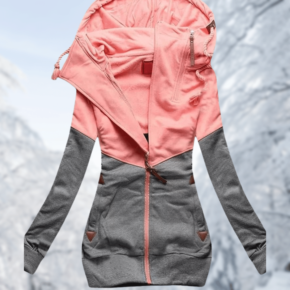 Chaqueta deportiva con capucha y detalles de color | Perfecta para actividades de ocio para mujeres