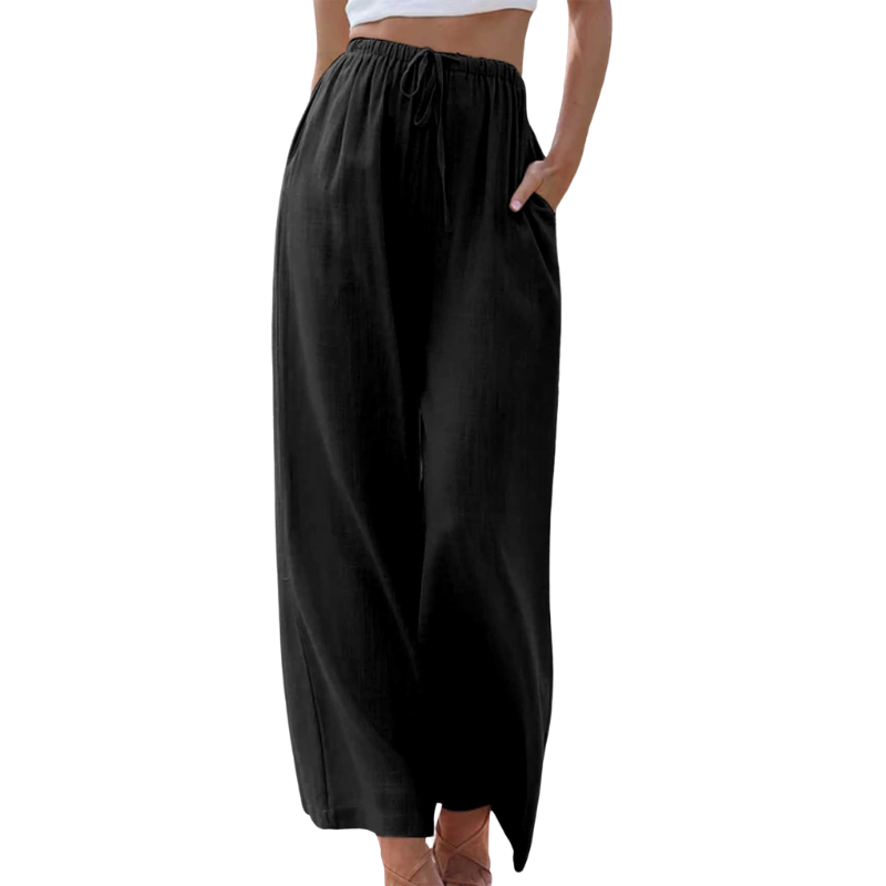 Reese - Pantalones de talle alto y pernera ancha