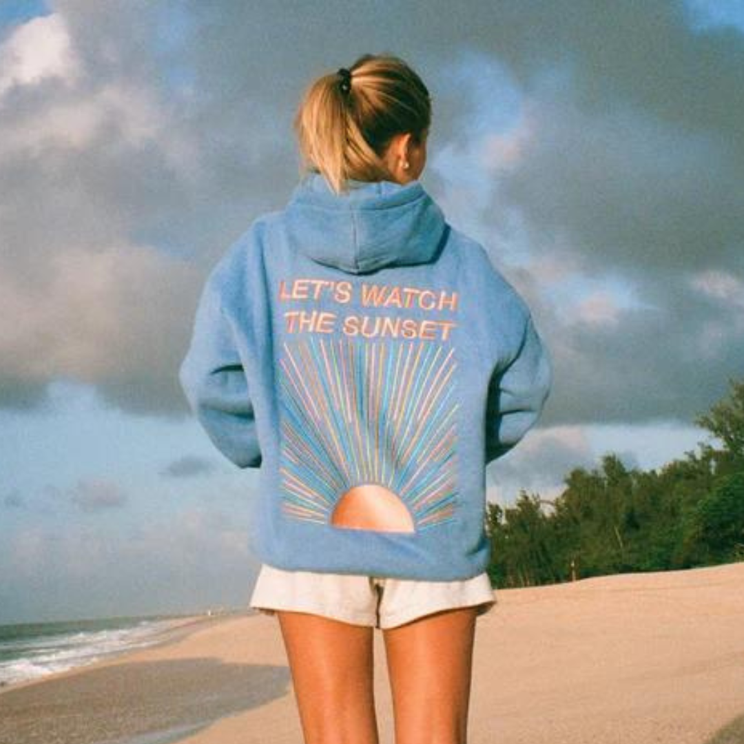 Sarah | Sudadera de invierno con capucha con estampado de letras, cómoda y con estilo para mujer