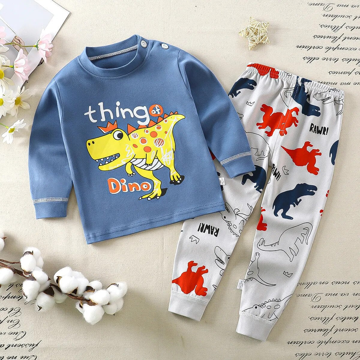 Heidi-Mode Nights Cómodo pijama infantil de dibujos animados