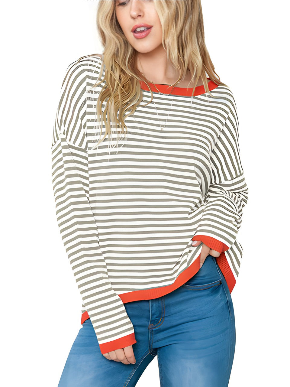 Jolie - Elegante jersey de rayas para mujer