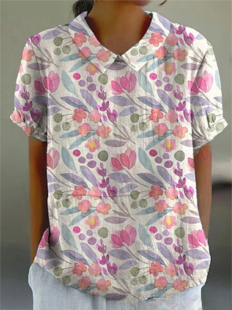 Liv | Elegante blusa de mujer con estampado floral