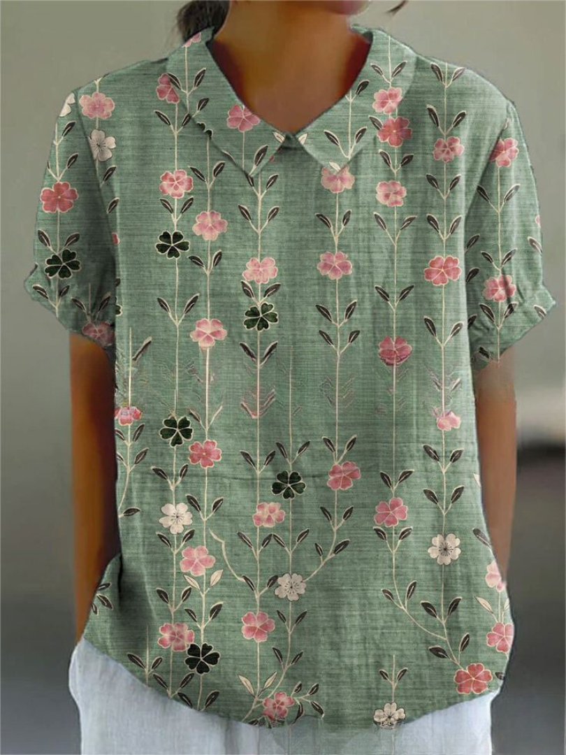 Liv | Elegante blusa de mujer con estampado floral