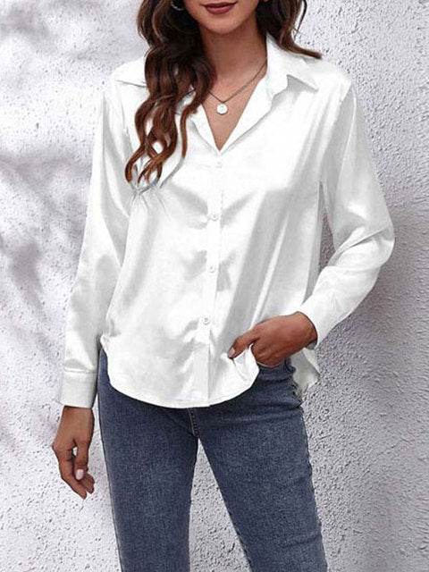 Karin | Blusa sedosa de manga larga para mujer