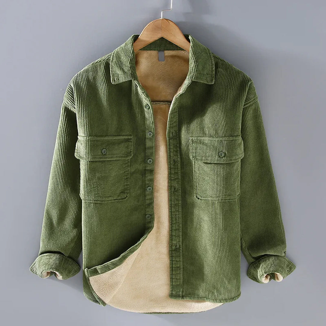 Leon - Chaqueta de invierno de pana para hombre