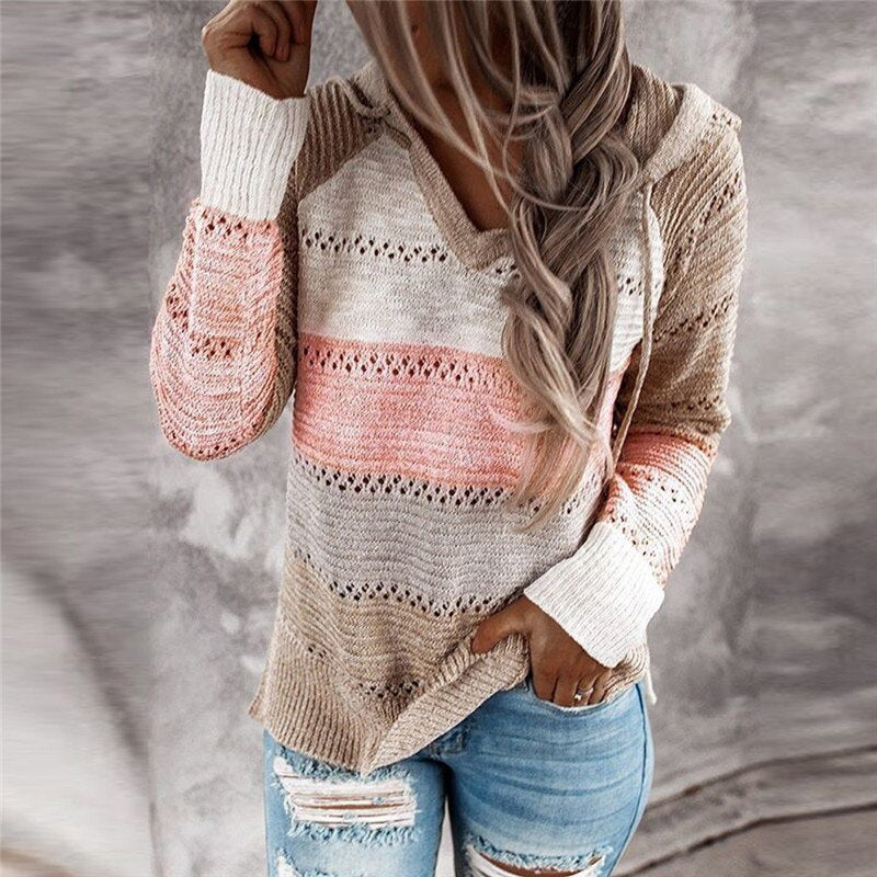 Tayla - Cómoda sudadera con capucha de patchwork para mujer
