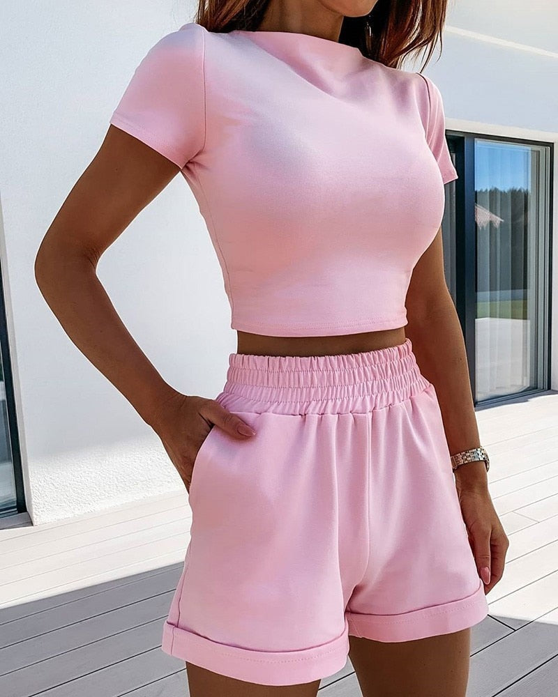 Bonnie - Conjunto Casual Shorts Para Mujer - Elegante y Versátil
