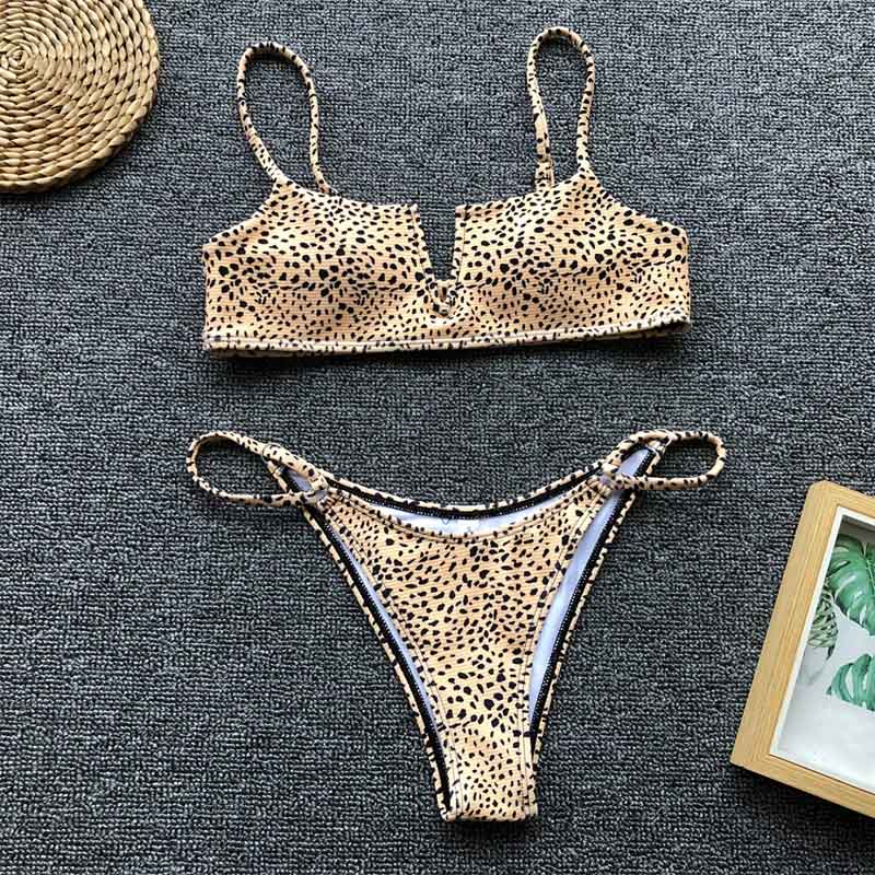 AquaLivv - Bikini brasileño con escote en V