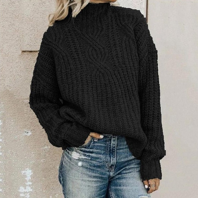 Jersey con cómodo cuello vuelto