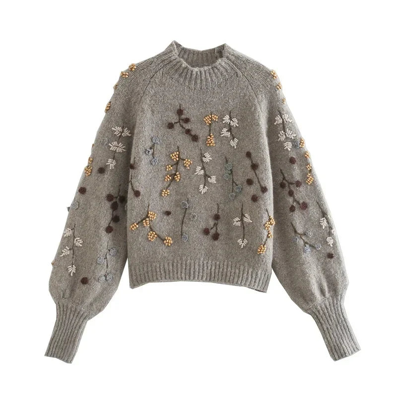 Jenesis - jersey de punto floral vintage