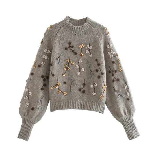 Jenesis - jersey de punto floral vintage