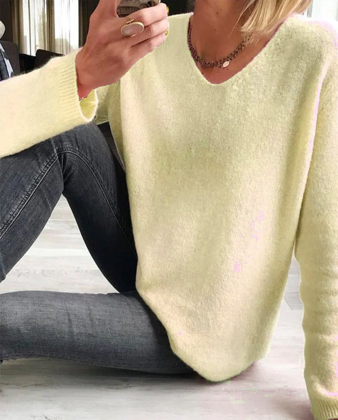 Mila | Jersey de mujer de manga larga, sencillo, elegante y cómodo