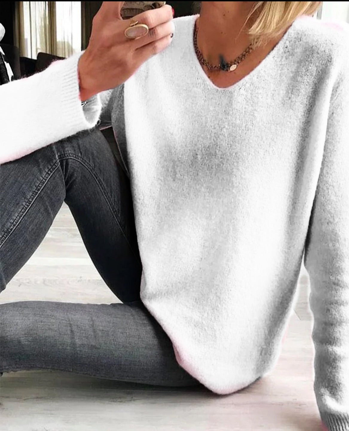 Mila | Jersey de mujer de manga larga, sencillo, elegante y cómodo