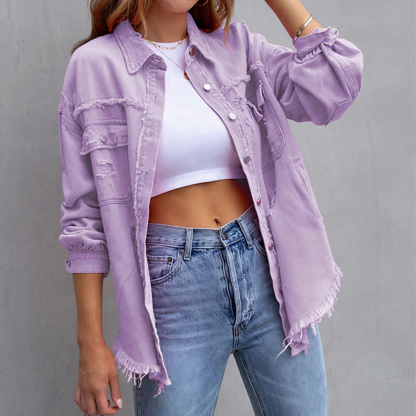 Chaqueta vaquera rasgada | Ivy