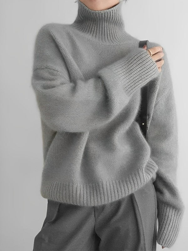 Zadie | jersey de cuello alto de cachemira
