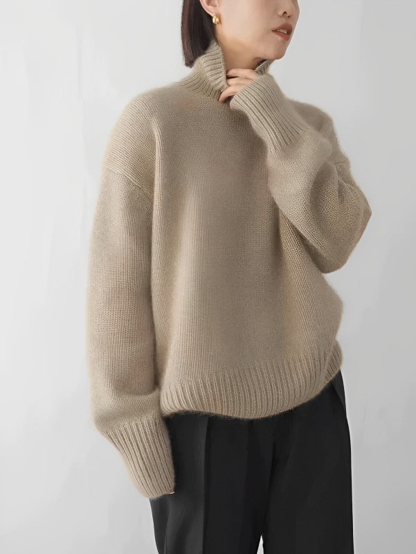 Zadie | jersey de cuello alto de cachemira