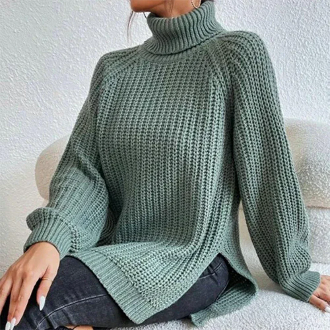 Jersey de punto de manga larga para mujer