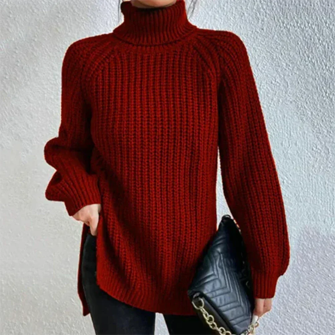 Jersey de punto de manga larga para mujer