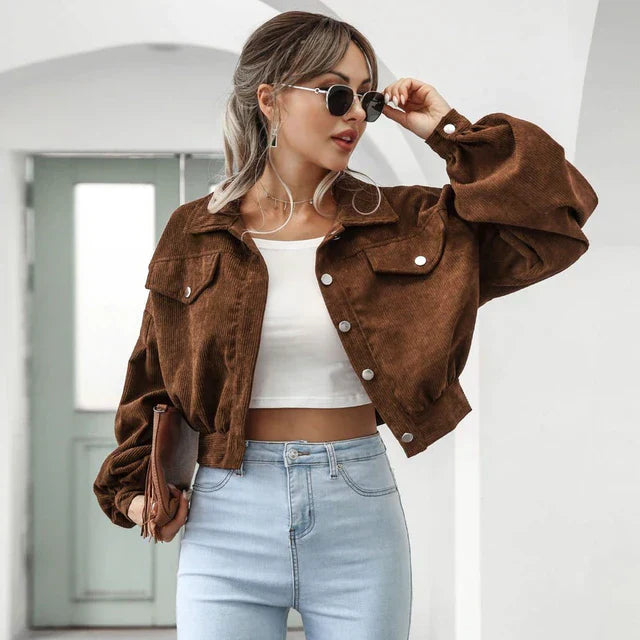 Ester - Chaqueta - Chic - Pana / Diseño versátil - Adecuada para el día a día de la mujer