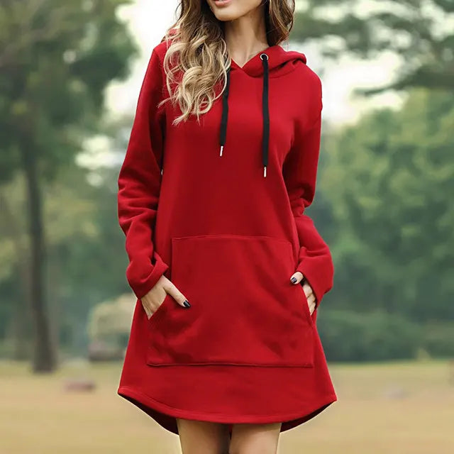 Maya | Sudadera larga con capucha para mujer