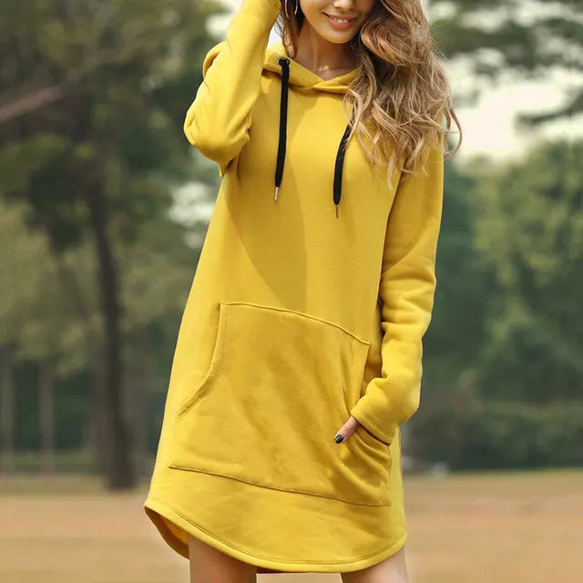 Maya | Sudadera larga con capucha para mujer