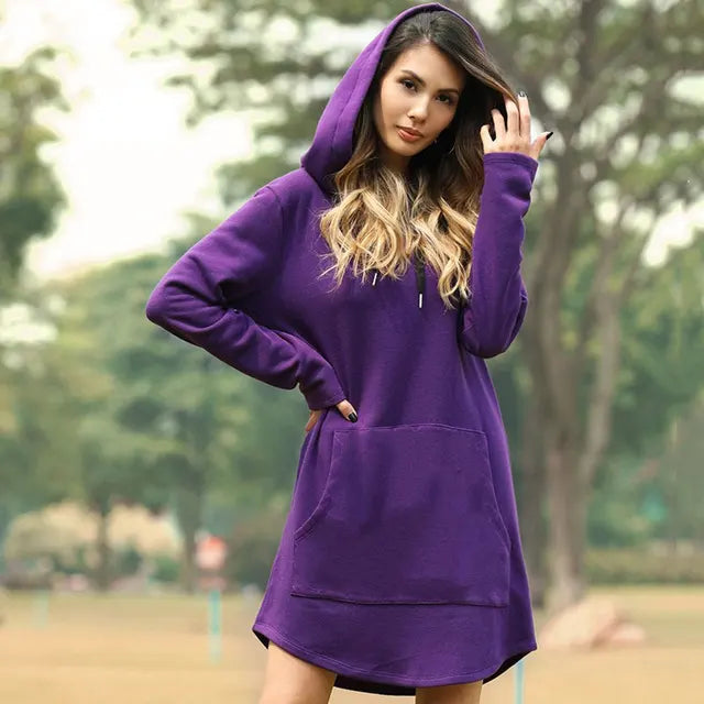 Maya | Sudadera larga con capucha para mujer