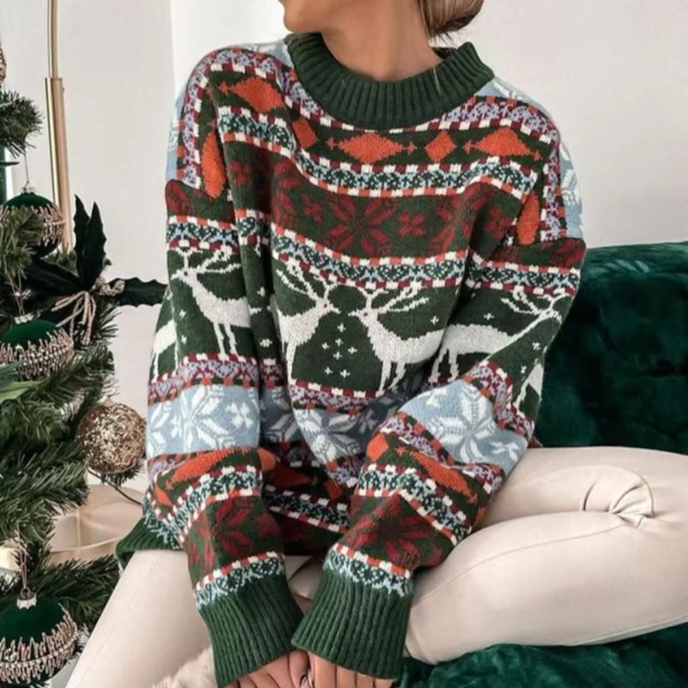 Josabet | Jersey navideño oversize para mujer, elegante y cómodo