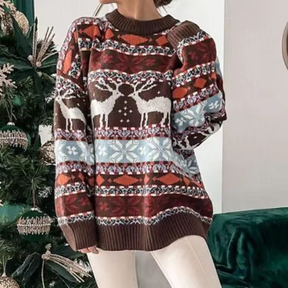 Josabet | Jersey navideño oversize para mujer, elegante y cómodo