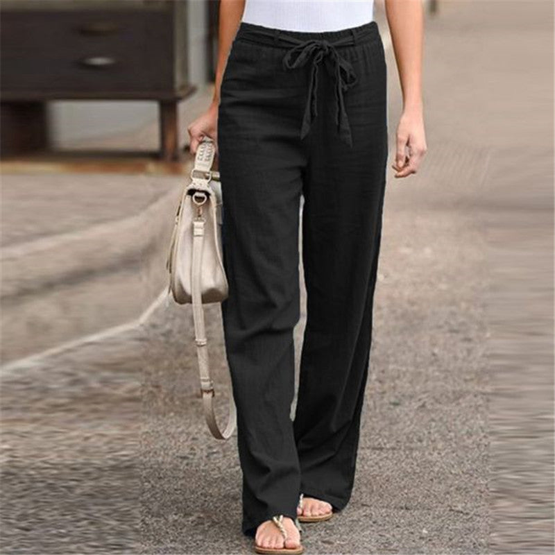 Kaia | Pantalones de lino de algodón para mujer