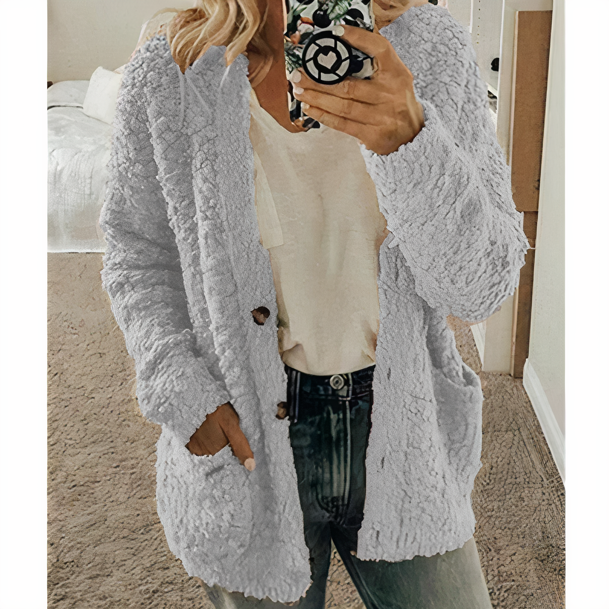 Chaqueta de punto de felpa | Karolina