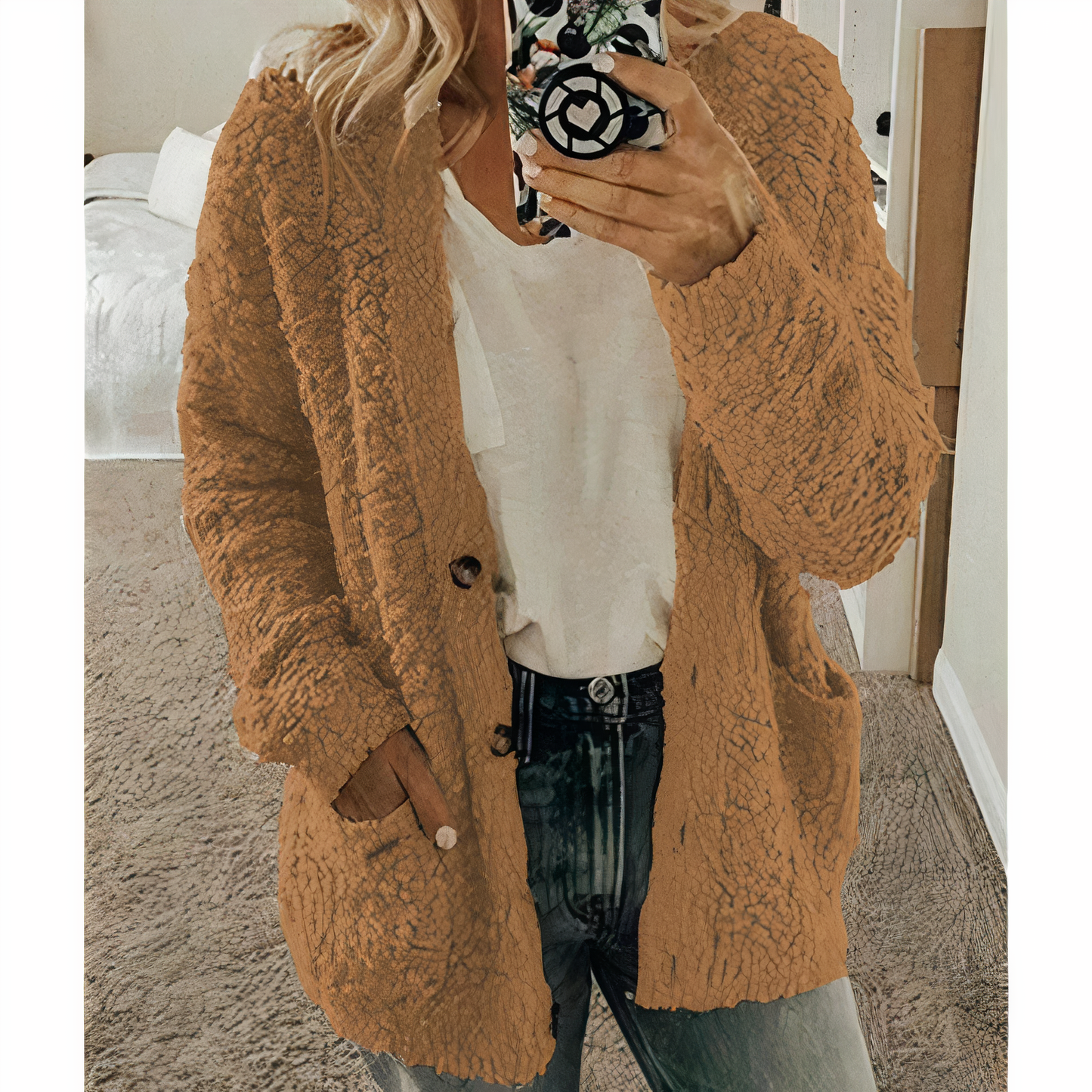 Chaqueta de punto de felpa | Karolina