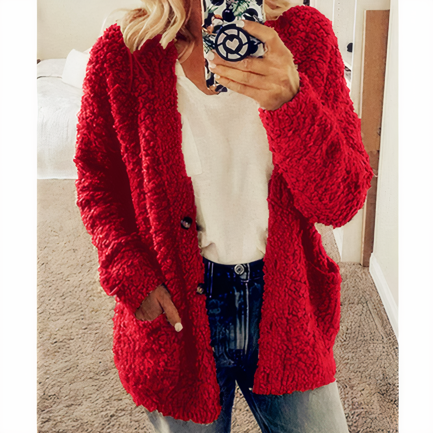 Chaqueta de punto de felpa | Karolina