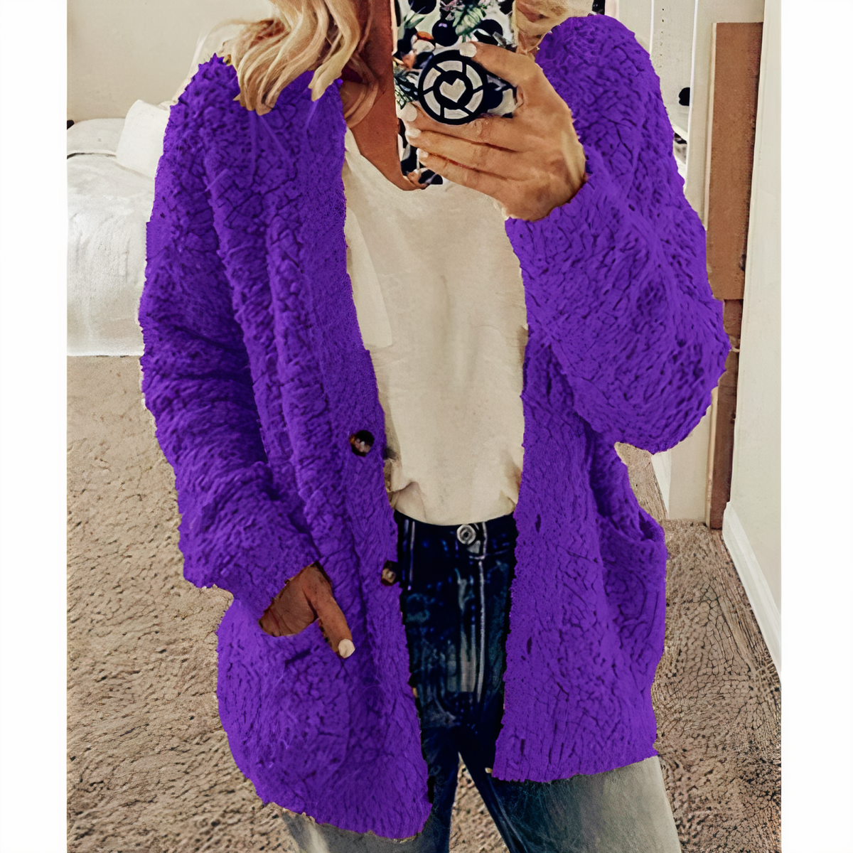 Chaqueta de punto de felpa | Karolina