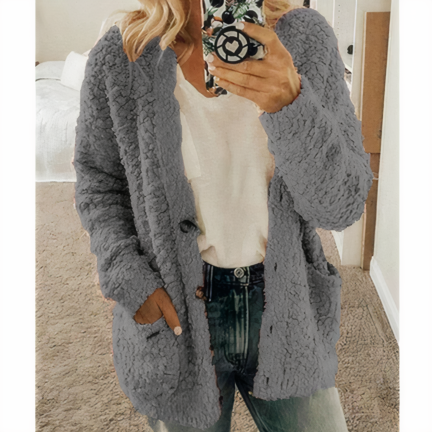 Chaqueta de punto de felpa | Karolina