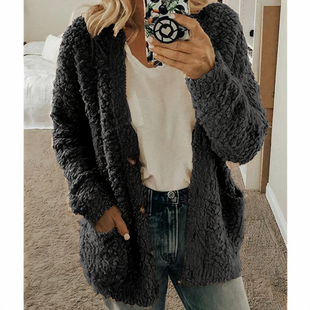 Chaqueta de punto de felpa | Karolina