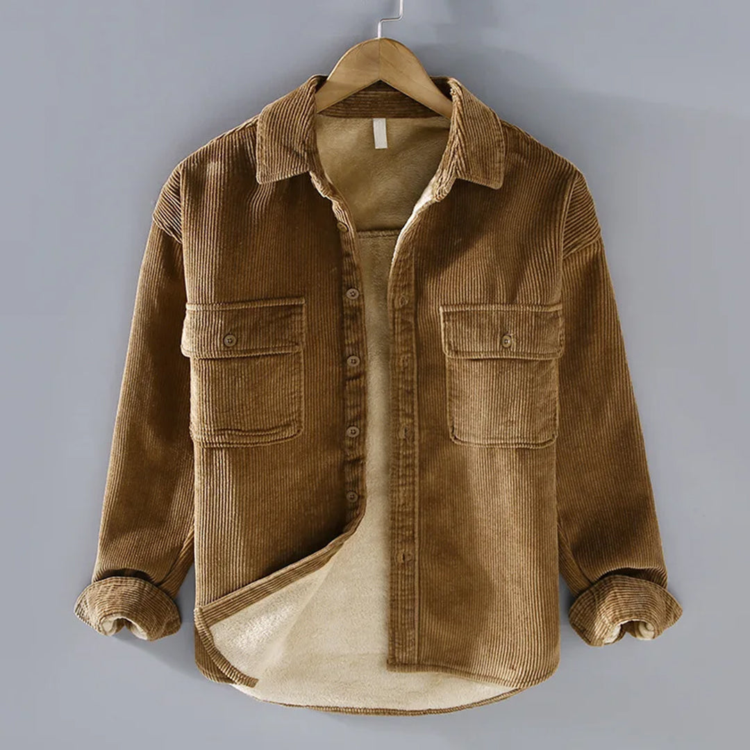 Leon - Chaqueta de invierno de pana para hombre