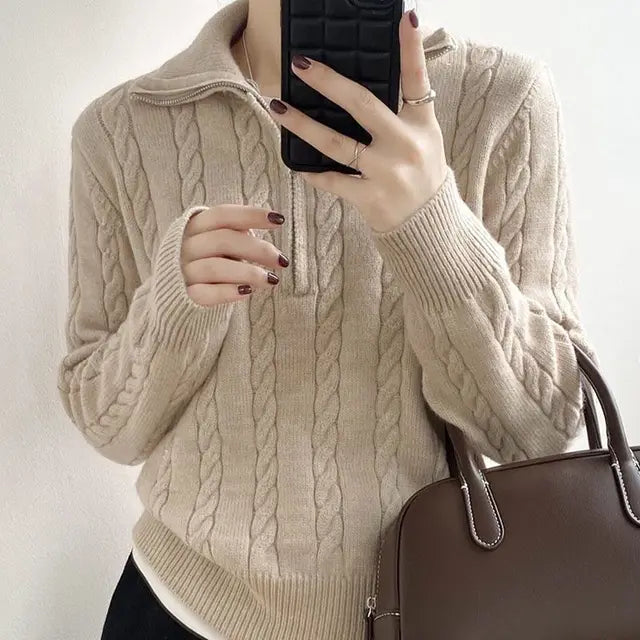 Mica - Jersey de punto de longitud media para mujer