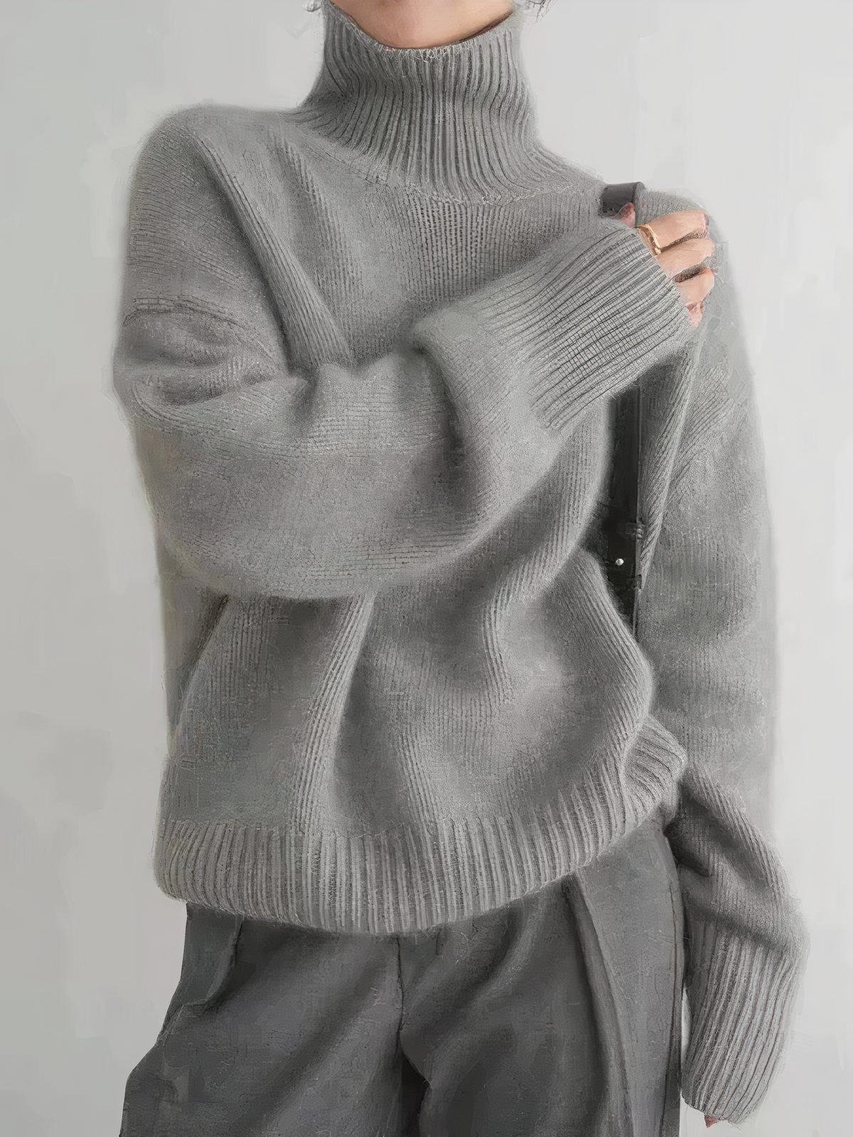 Jersey de cachemira de cuello alto | sonja