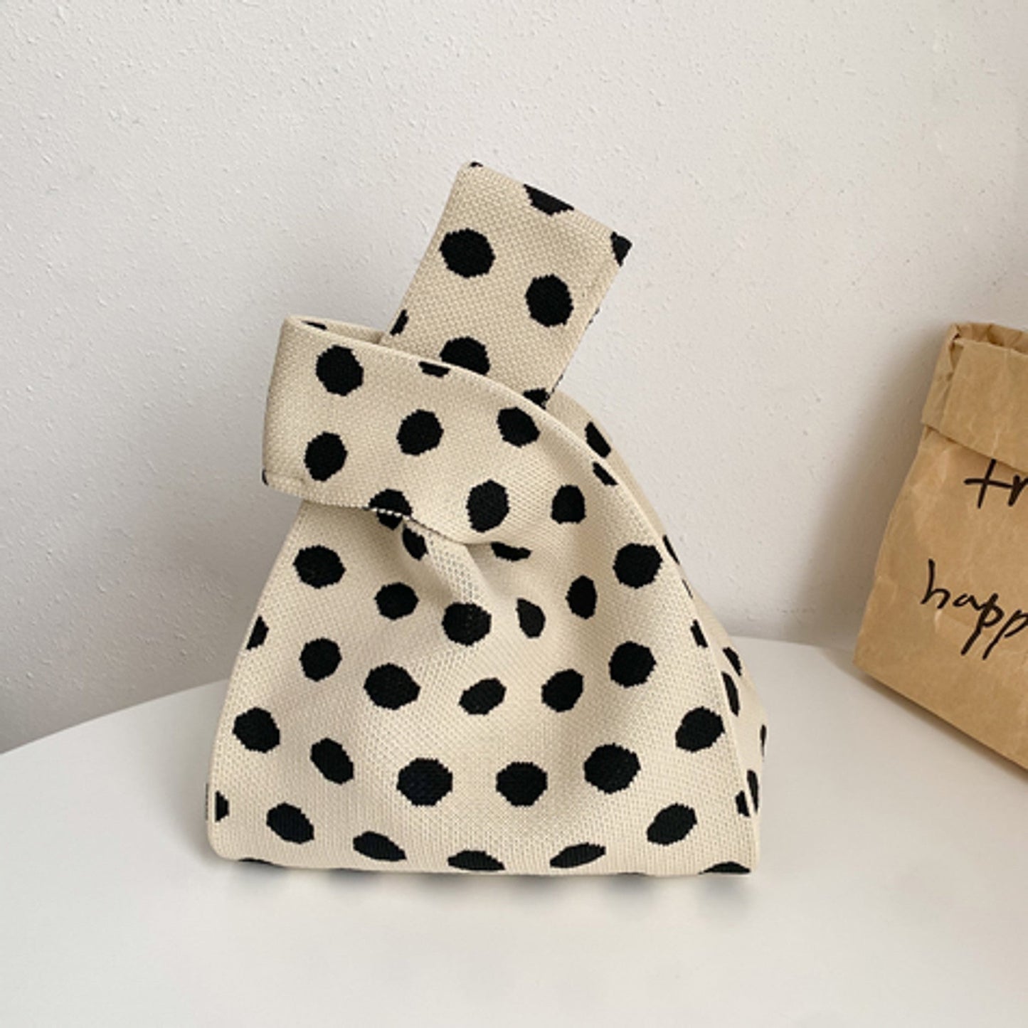 Coralie - Elegante bolso de lona a rayas