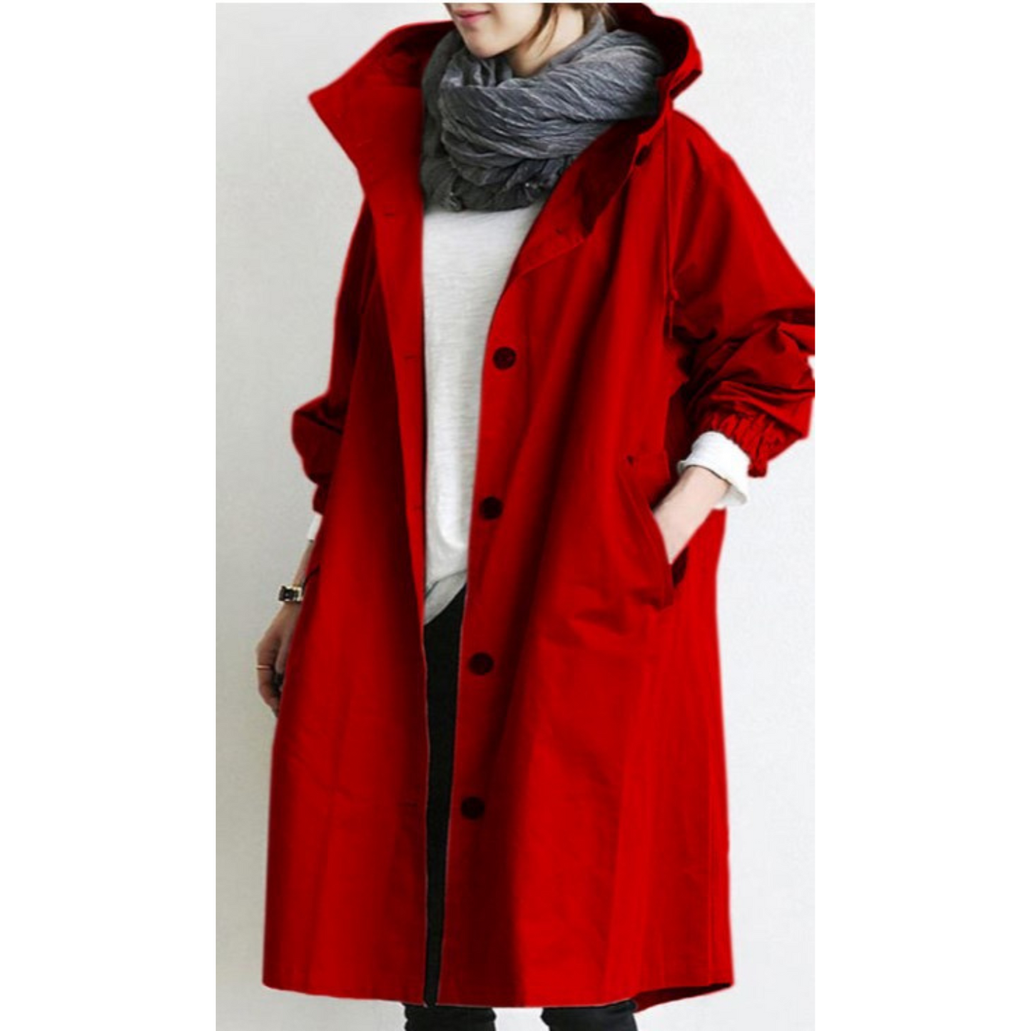 Gabardina larga para mujer