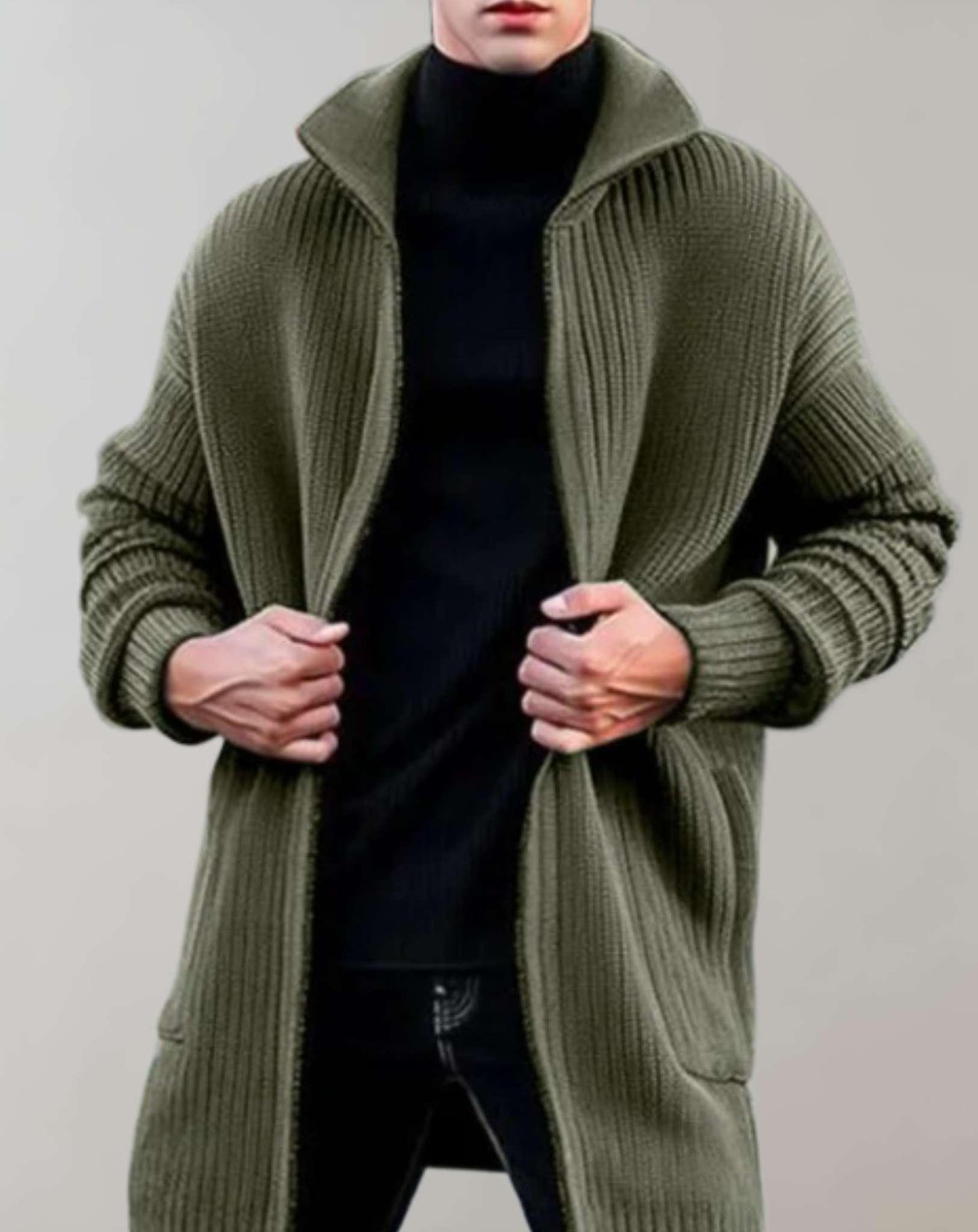 Friederich Cardigan | Chaqueta larga de punto para hombre