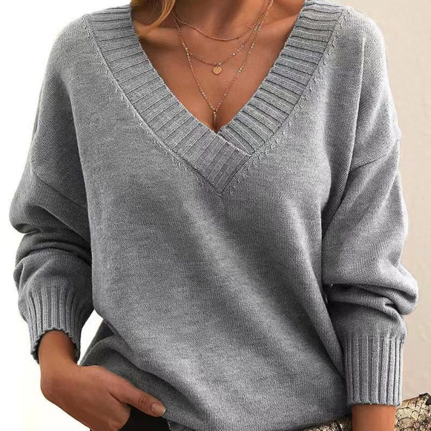 Jocelyn | jersey relajado con cuello de pico