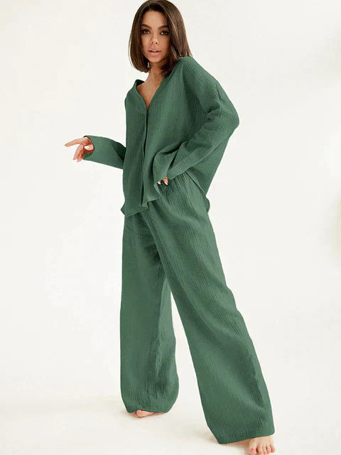 Pantalón y jersey de algodón oversize