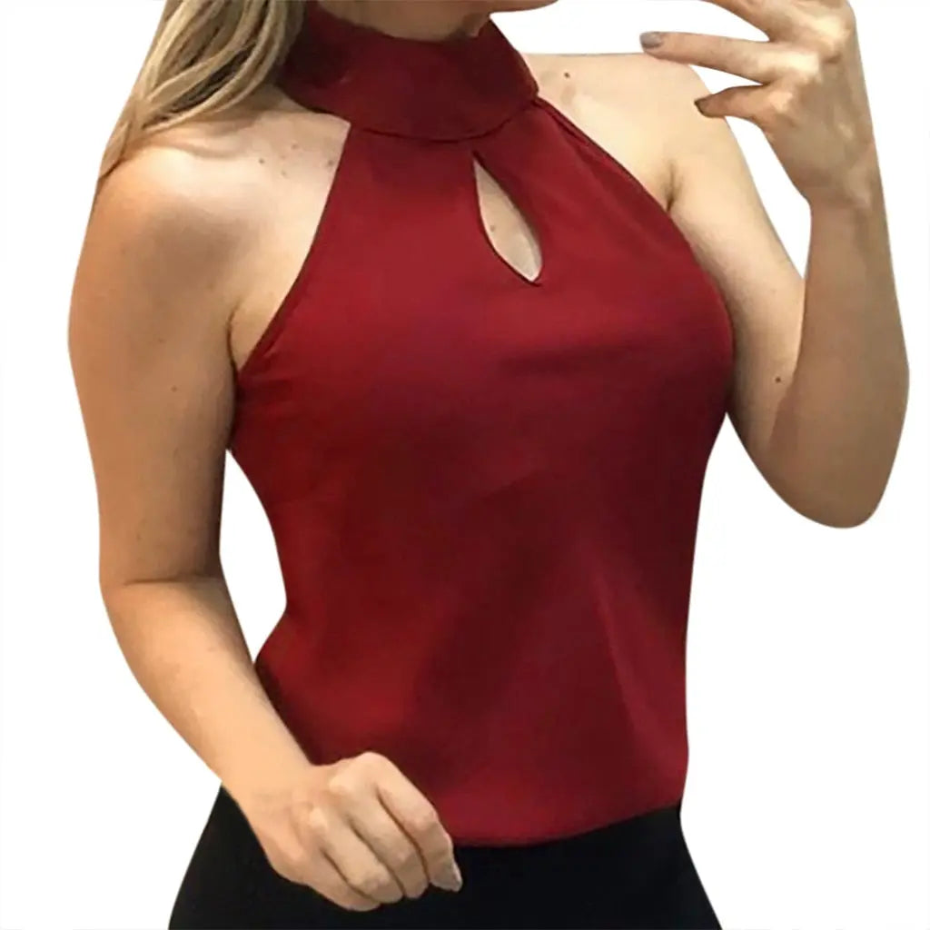 Lauren - Top de Cuello Haltern para Mujer - Elegante y Versátil