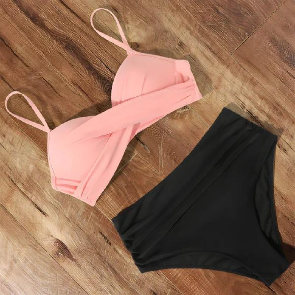 Luna | Elegante bikini de cintura alta
