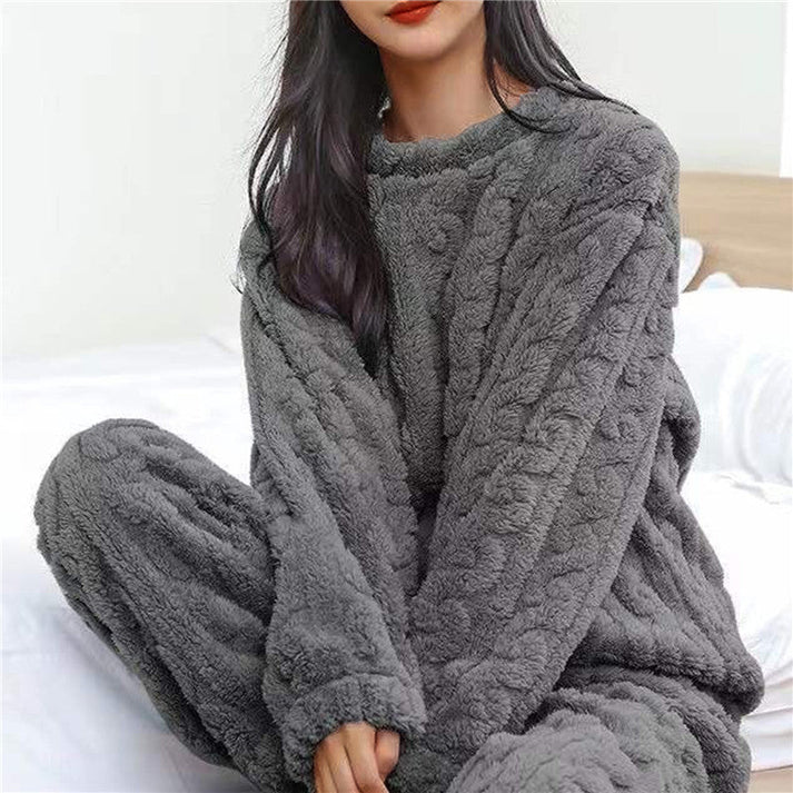 Conjunto de pijama de forro polar para mujer